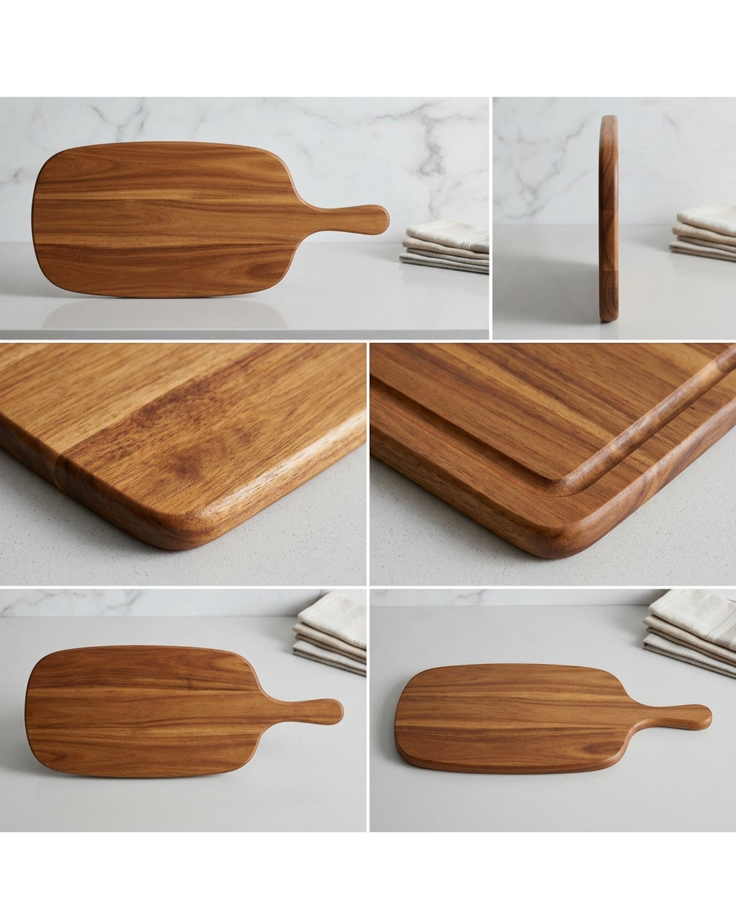 Quirke Acacia Paddle Cutting Board Handle 17 in