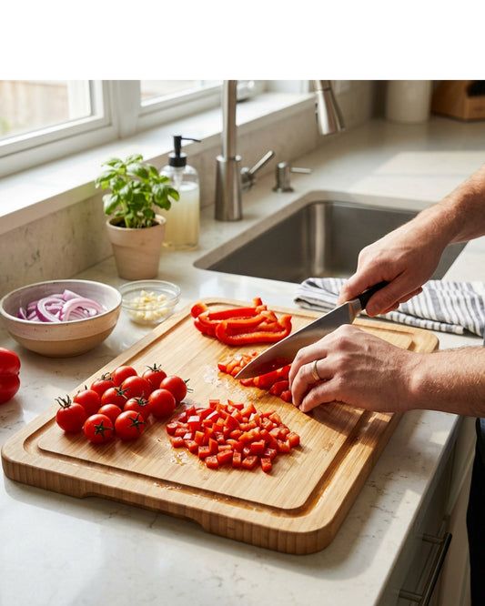 Quirke Bamboo Cutting Board Juice Groove 15 x 11 in